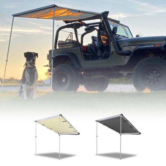 Yescom Car Awning 4' 7" x 6' 7" Vehicle Rooftop Side Tent Shade - TrackMindedHPDE™