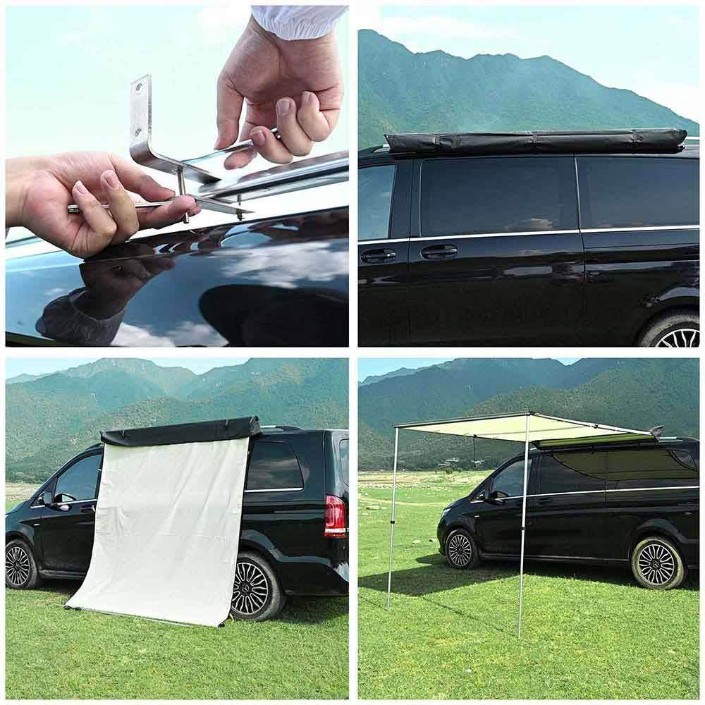 Yescom Awning with LED Light 6.6' x 4.6' Car Side Tailgate Awning - TrackMindedHPDE™