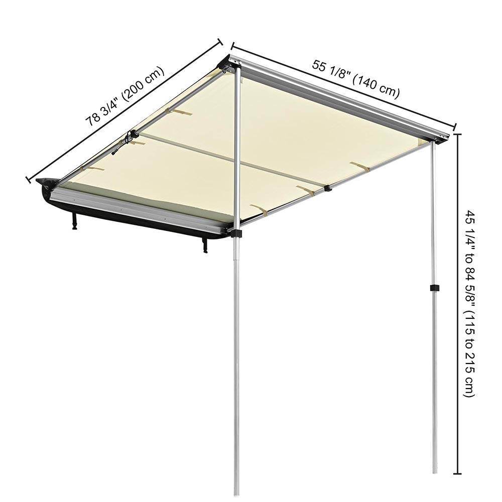 Yescom Awning with LED Light 6.6' x 4.6' Car Side Tailgate Awning - TrackMindedHPDE™