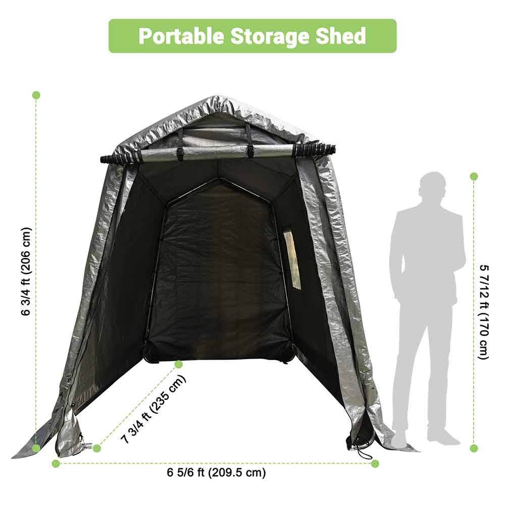 Yescom 6'x8' Portable Garage Shelter Carport Storage Shed - TrackMindedHPDE™