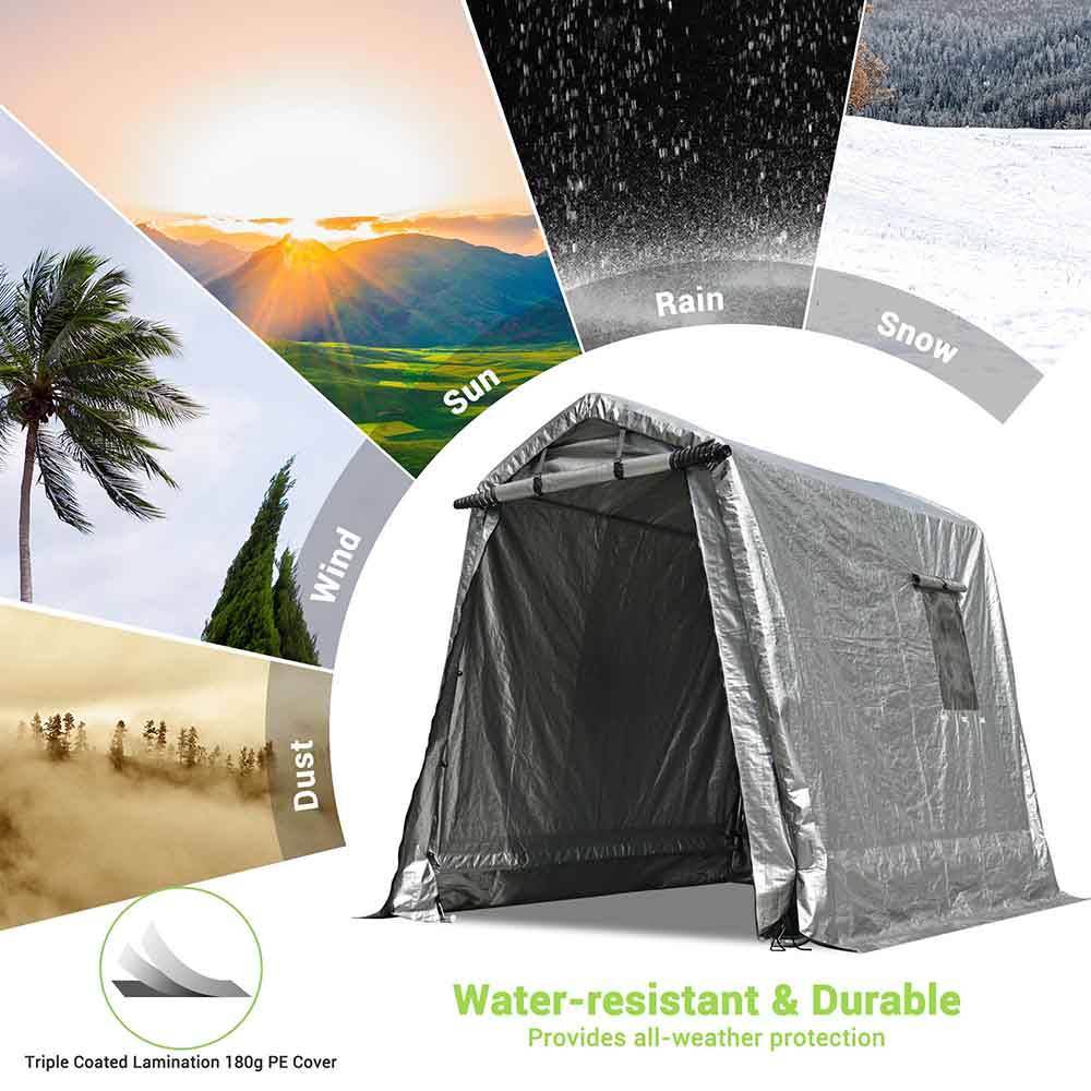 Yescom 6'x8' Portable Garage Shelter Carport Storage Shed - TrackMindedHPDE™