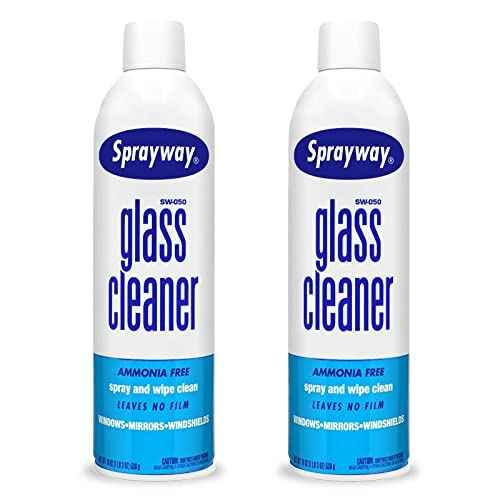 Sprayway Glass Cleaner Aerosol Spray, 19 Oz, Pack of 2 - Track Minded HPDE, LLC