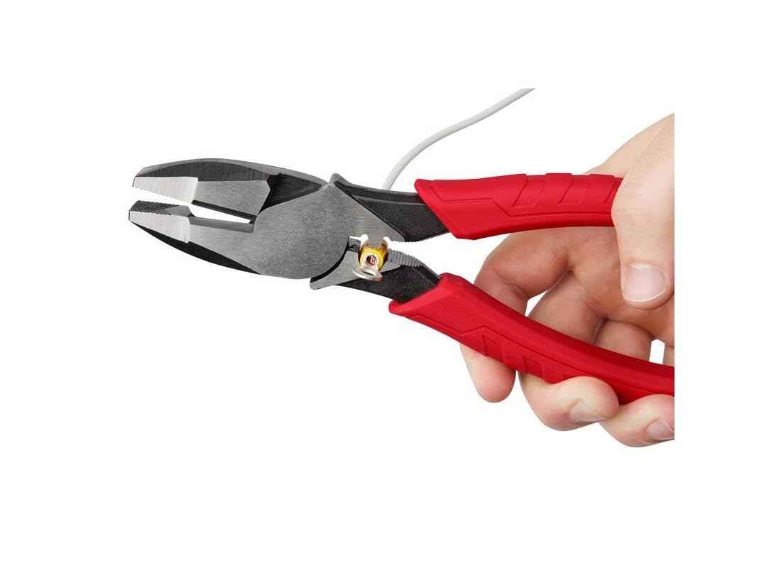 Milwaukee 48-22-6100 9 Inch Leverage Lineman Pliers w/ Crimper and Pipe Reaming Head Design