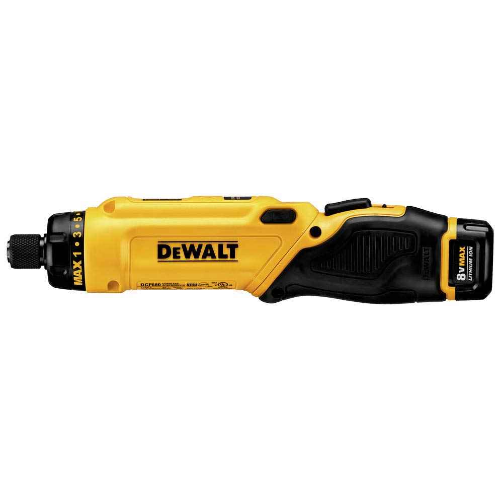 DEWALT 8V MAX Cordless Screwdriver Kit, Gyroscopic, 2 Batteries and Charger Included (DCF680N2)