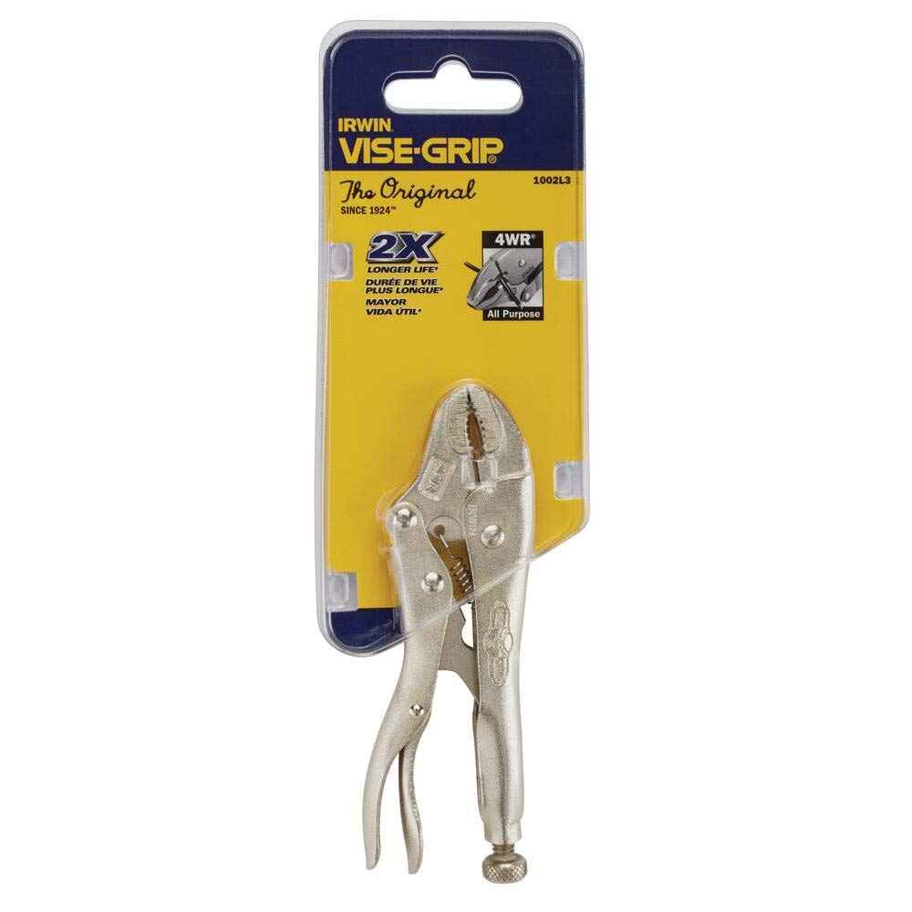 IRWIN VISE-GRIP Curved Jaw Locking Pliers with Wire Cutter, 4-Inch (10)