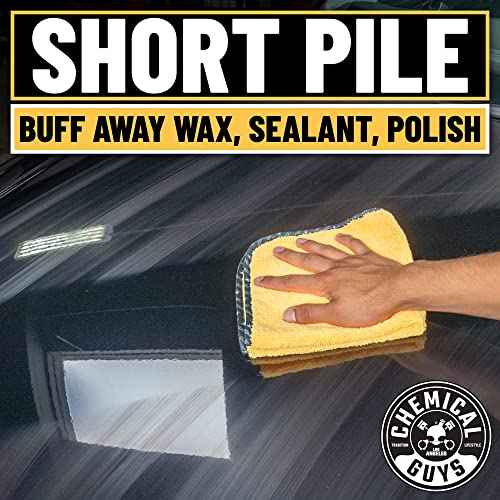 Chemical Guys MIC 506 03 Professional Grade Premium Microfiber Towels, Gold (16 Inch x 16 Inch) (Pack of 3) - Safe for Car Wash, Home Cleaning & Pet Drying Cloths