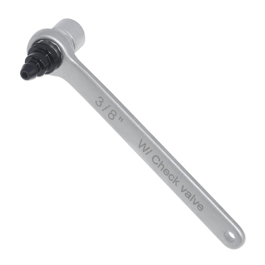 FIRSTINFO F35386A 3/8 Inch Mini Brake Bleeder Wench with Check Valve and 6 Point Socket for Automotive and Motorcycle Brake Bleeding