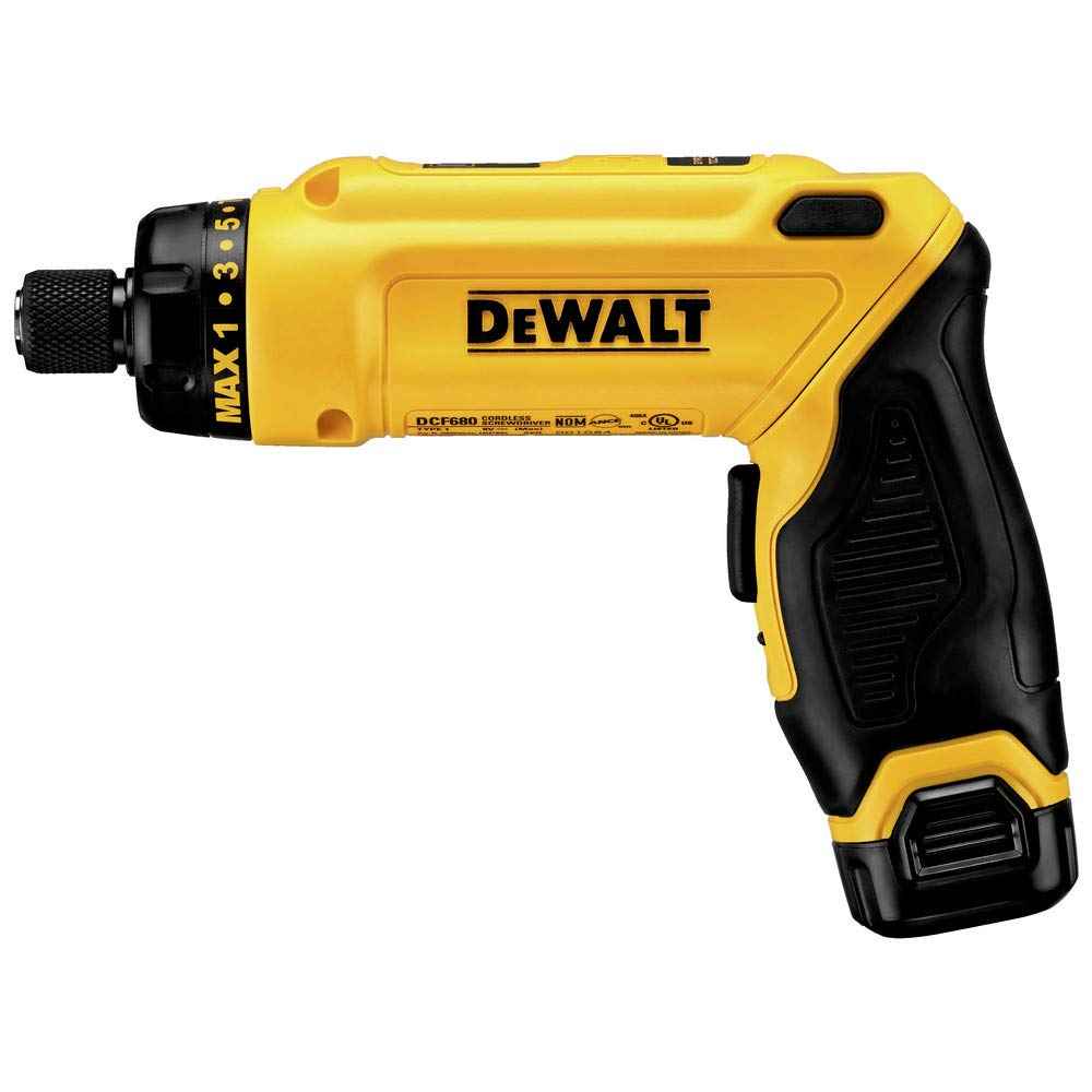DEWALT 8V MAX Cordless Screwdriver Kit, Gyroscopic, 2 Batteries and Charger Included (DCF680N2)