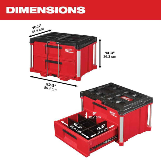 Milwaukee Box Tool 2-Drawer PACKOUT 48-22-8442