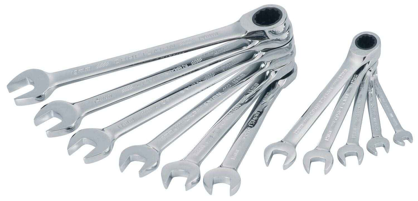 CRAFTSMAN Ratcheting Wrench Set, Metric, 11-Piece (CMMT87021)
