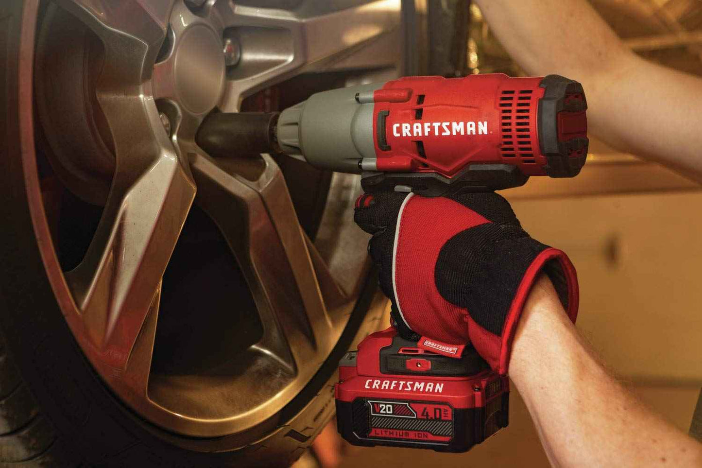CRAFTSMAN V20 RP 1/2 inch Cordless Impact Wrench Kit, Brushless, 4Ah Battery and Charger Included (CMCF900M1)