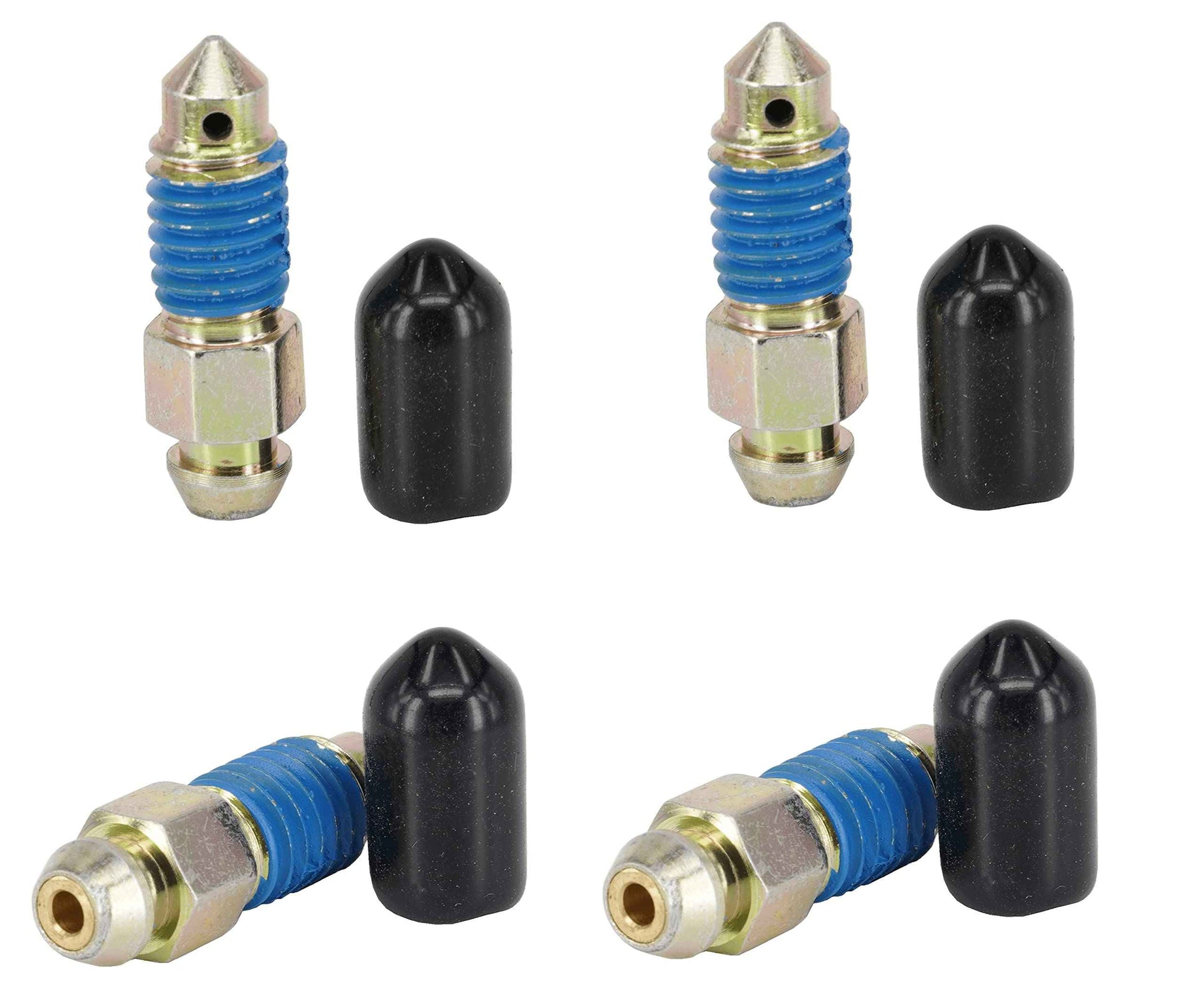 Dsnaduo 4 PCS Speed Bleeder,Bleeder Valve,Brake Bleeder Screws,Quick Bleeders with Dust Caps M8x1.25-27mm, H9405-4, H9422-4, 105182, 639520