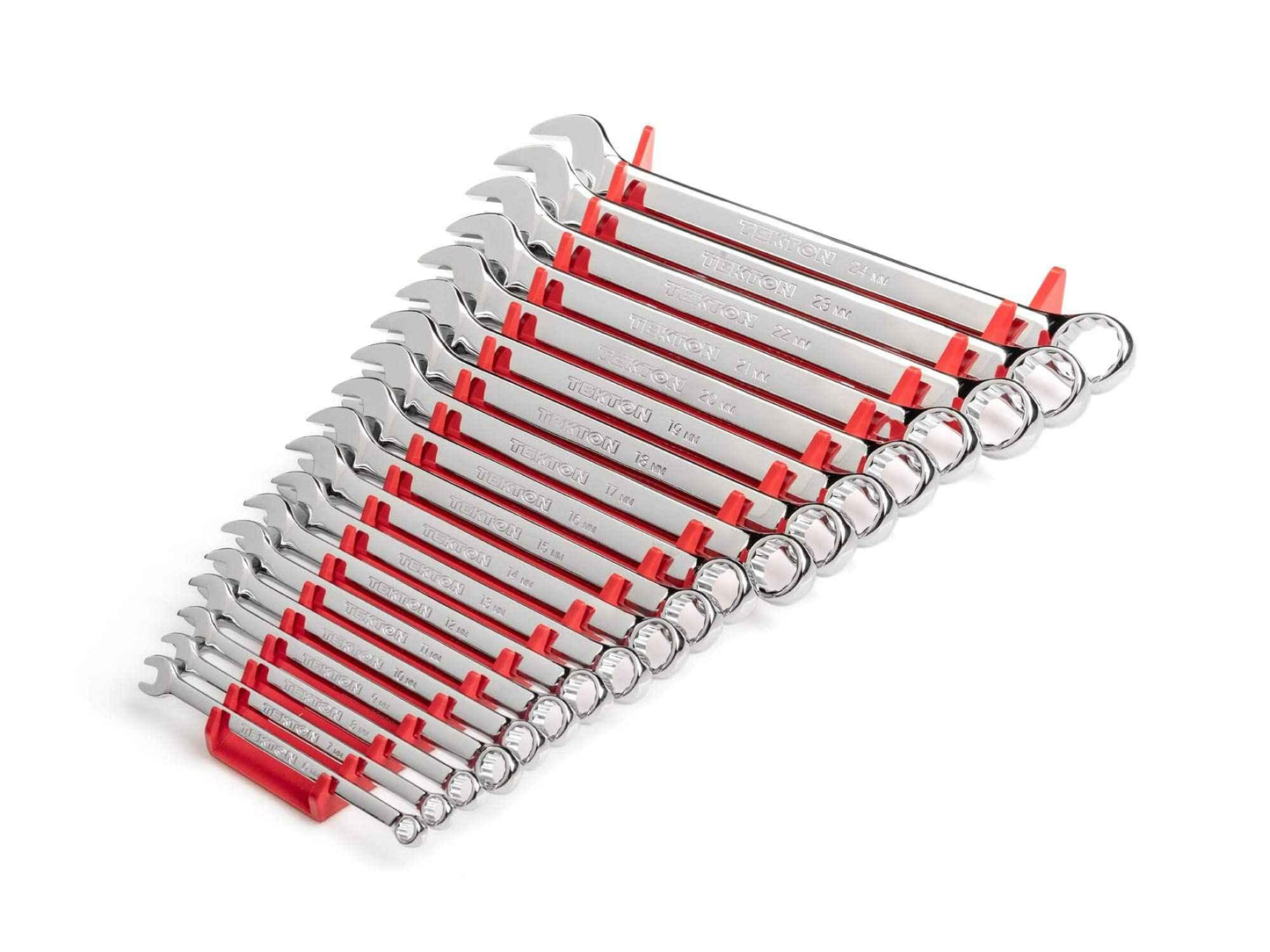 TEKTON Combination Wrench Set with Rack, 19-Piece (6-24 mm) | WCB91202 - Track Minded HPDE, LLC