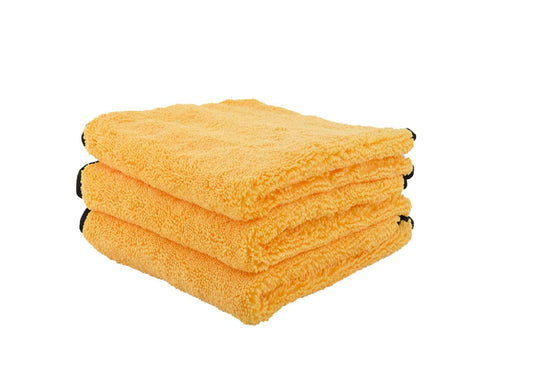 Chemical Guys MIC 506 03 Professional Grade Premium Microfiber Towels, Gold (16 Inch x 16 Inch) (Pack of 3) - Safe for Car Wash, Home Cleaning & Pet Drying Cloths