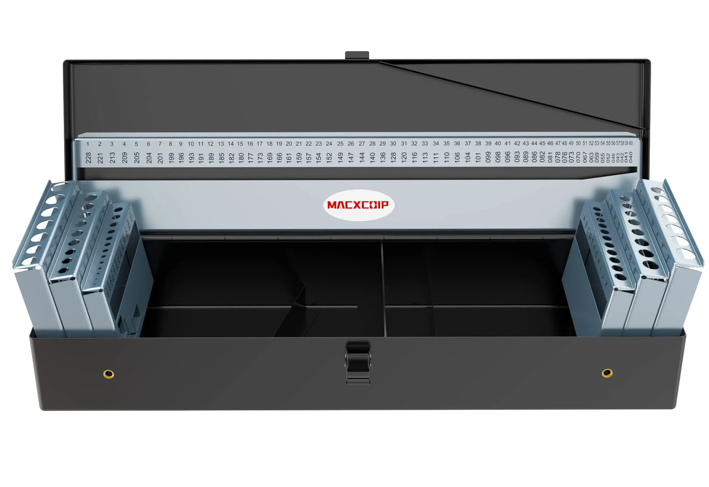 MACXCOIP 115PCS Drill Bit Index Box, Empty Metal Case (Excluding Drill Bits) - Track Minded HPDE, LLC