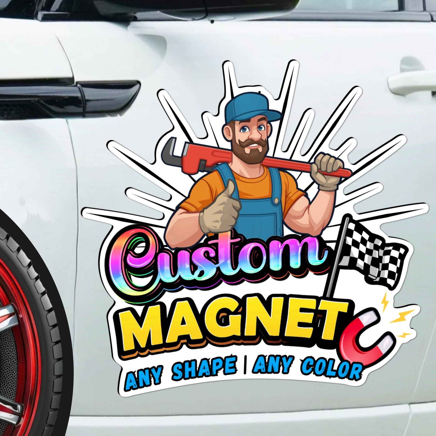 Custom Car Magnet with Your Logo ║ Advertise Your Business Vehicle Magnetic ║ Professionally Printed for Your Car Van Truck ║ Reflective Option Available║ We Print All Made in The USA