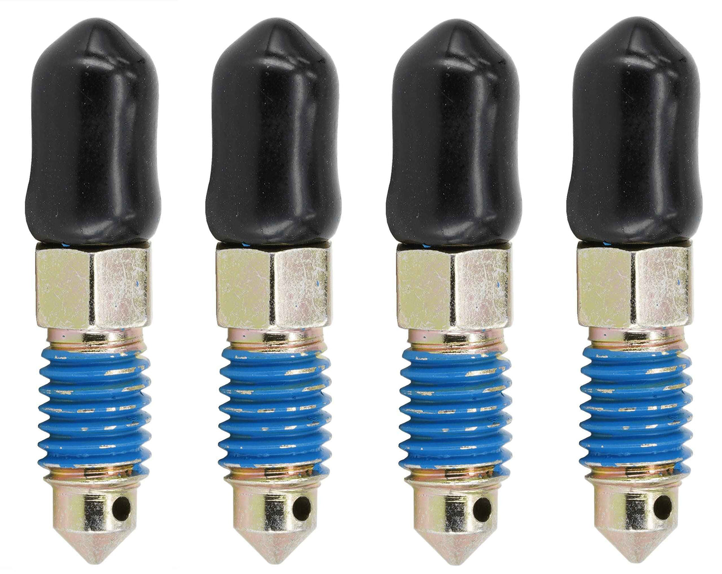Dsnaduo 4 PCS Speed Bleeder,Bleeder Valve,Brake Bleeder Screws,Quick Bleeders with Dust Caps M8x1.25-27mm, H9405-4, H9422-4, 105182, 639520