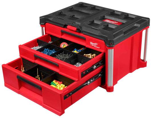 Milwaukee Packout 3 Drawer Multi-Deep Tool Organizer Box - 48-22-8447