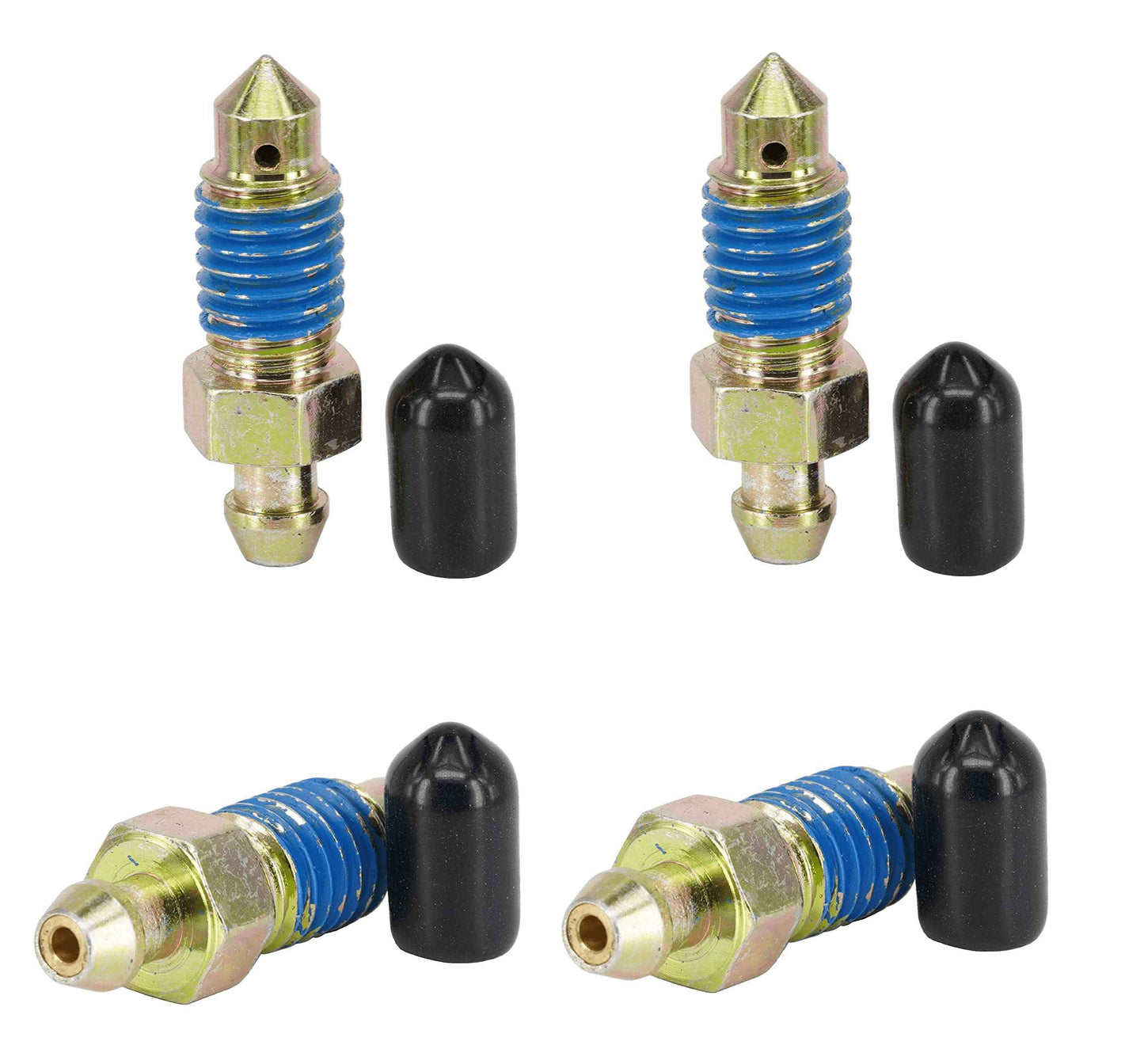 Dsnaduo 4 PCS Speed Bleeder,Bleeder Valve,Quick Bleeders with Dust Caps M10x1.5-35.5mm, H9406-4, 13908, 12702, 105407, 639580