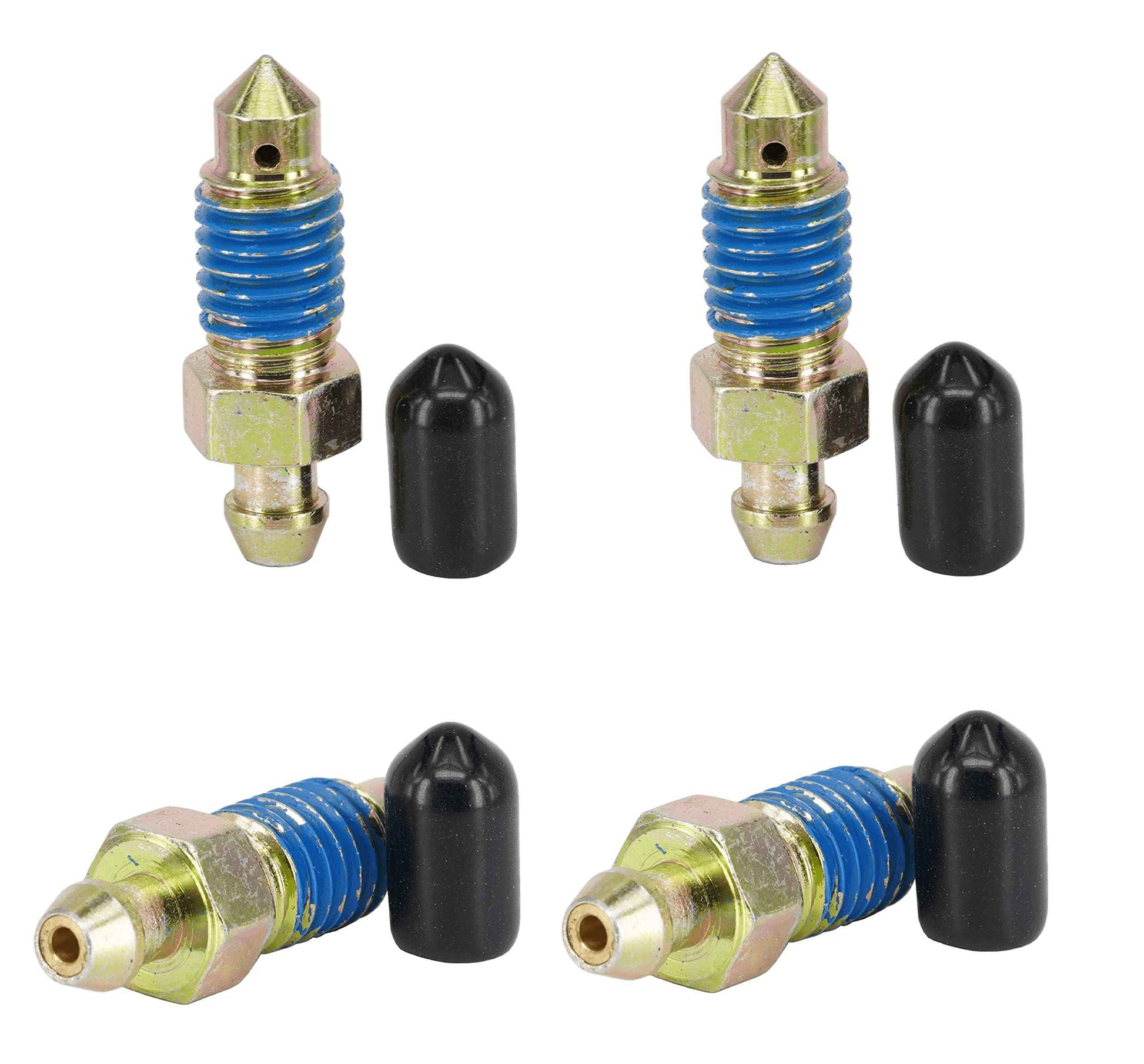 Dsnaduo 4 PCS Speed Bleeder,Bleeder Valve,Quick Bleeders with Dust Caps M10x1.5-35.5mm, H9406-4, 13908, 12702, 105407, 639580
