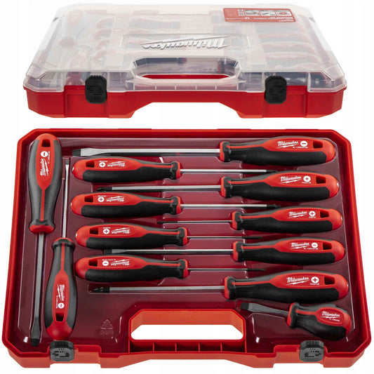 Milwaukee Set of 12 Tri-Lobe Screwdrivers 4932472003,Red