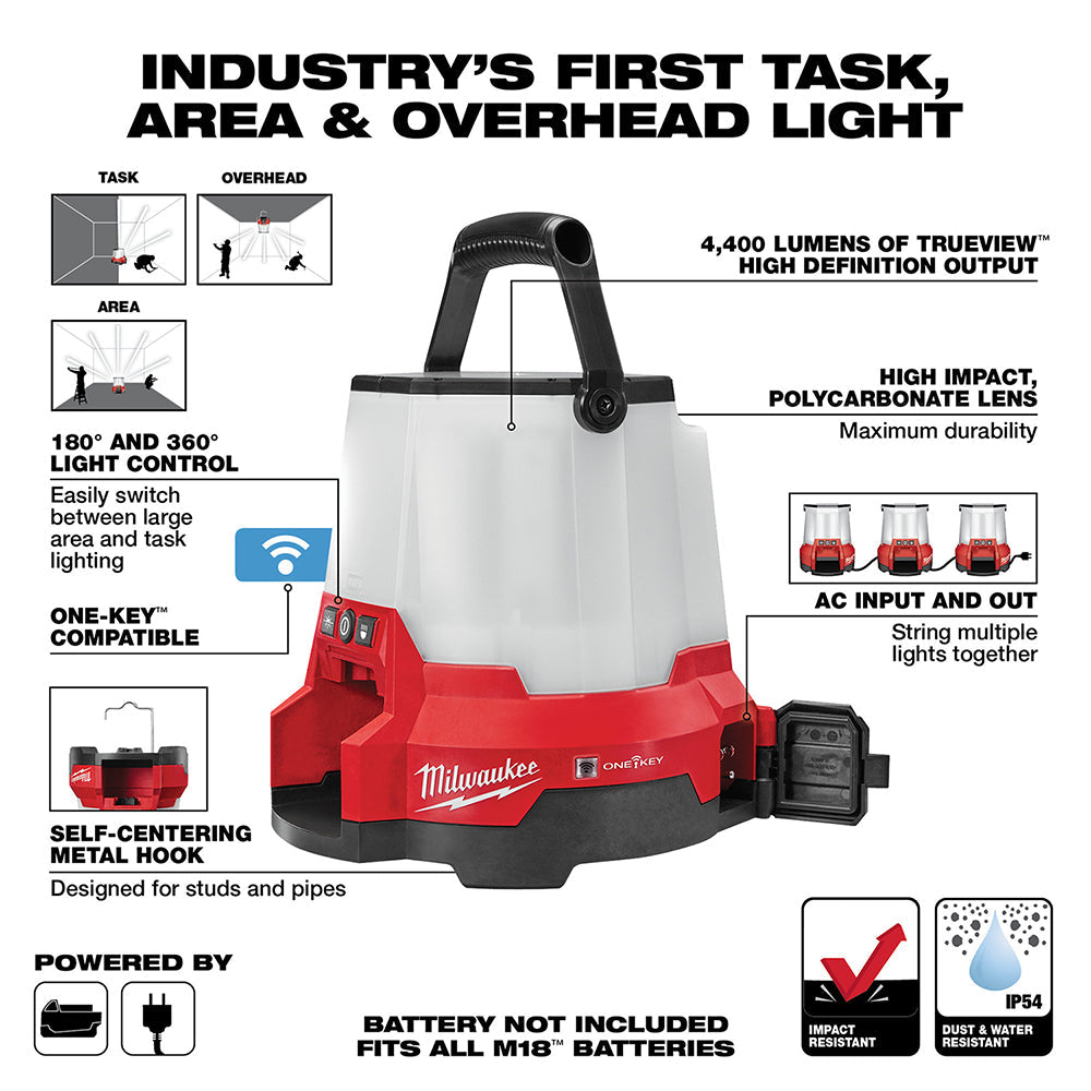Milwaukee 2146-20 M18™ RADIUS™ LED Compact Site Light w/ ONE-KEY™