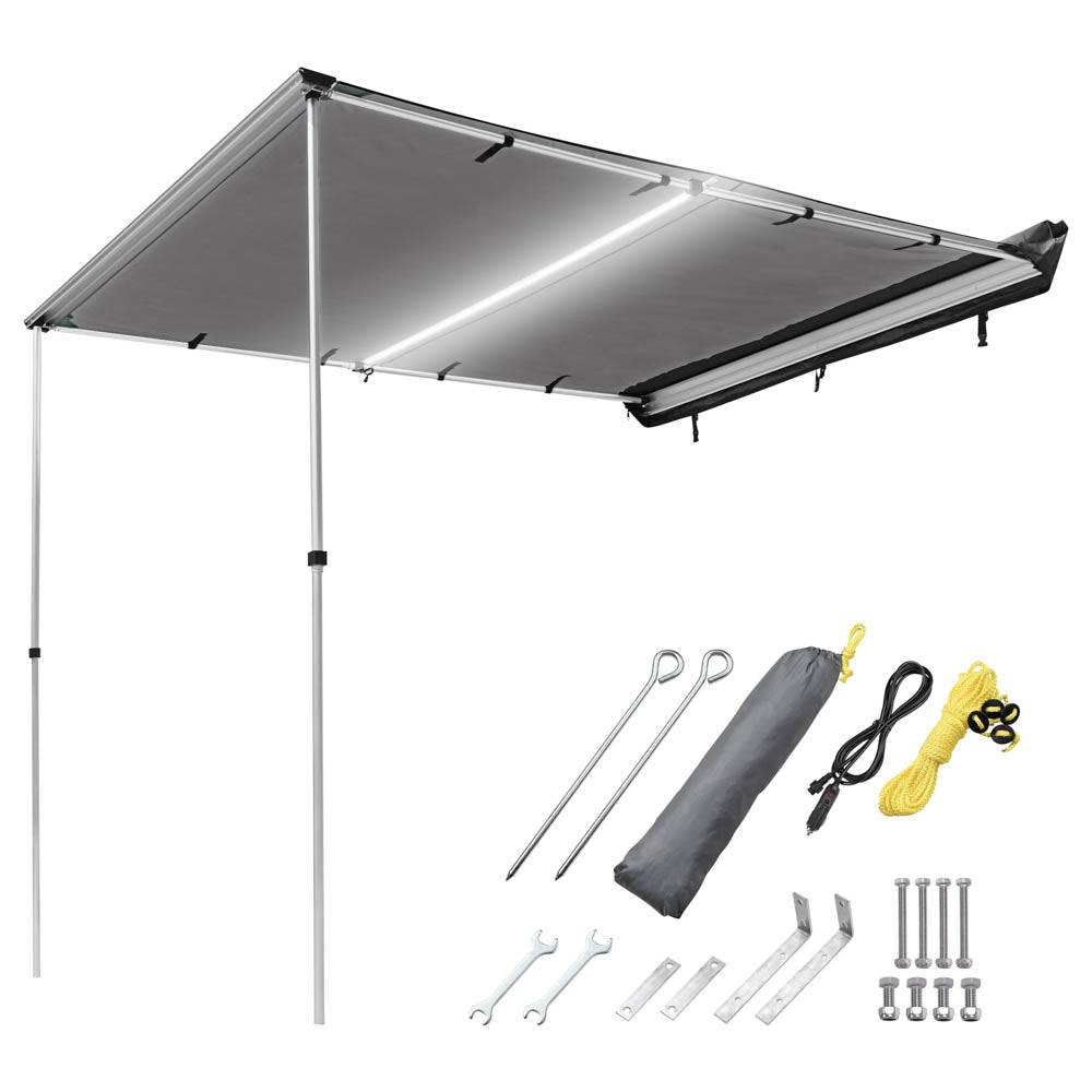 Yescom Awning with LED Light 8.2' x 6.6' Car Side Awning