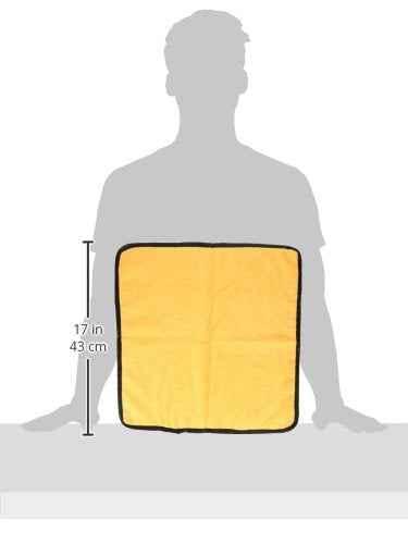 Chemical Guys MIC 506 03 Professional Grade Premium Microfiber Towels, Gold (16 Inch x 16 Inch) (Pack of 3) - Safe for Car Wash, Home Cleaning & Pet Drying Cloths