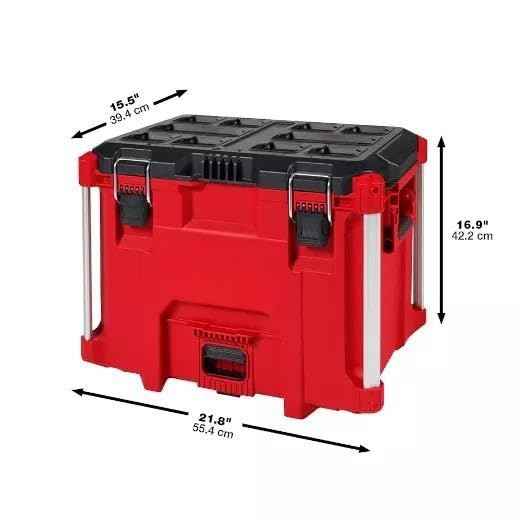 48-22-8429 for Milwaukee PACKOUT XL Heavy Duty Tool Box w/Organizer Tray Length 15.5 in Width 21.8 in Height 16.9 in