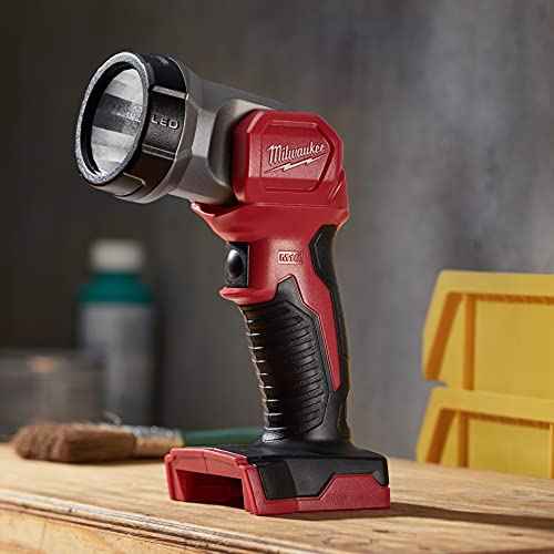 Milwaukee M18TLED-0 M18 Plastic LED Torch, Red [Energy Class A+]
