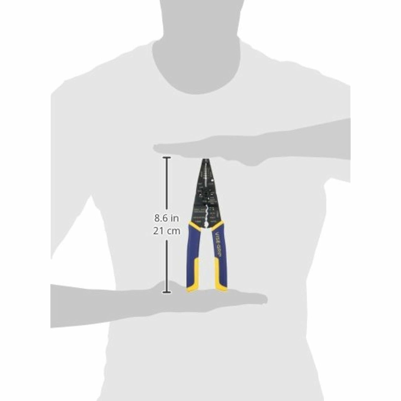 IRWIN VISE-GRIP Wire Stripper, 8 inch, Cuts 10-22 AWG, Plier Style Nose, ProTouch Grip for Maximum Comfort (2078309)