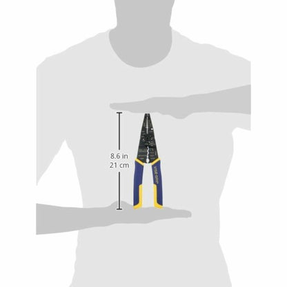 IRWIN VISE-GRIP Wire Stripper, 8 inch, Cuts 10-22 AWG, Plier Style Nose, ProTouch Grip for Maximum Comfort (2078309)