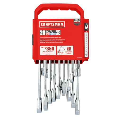 CRAFTSMAN 20 Piece Ratcheting Combination Wrench Set, SAE/Metric (CMMT87220)