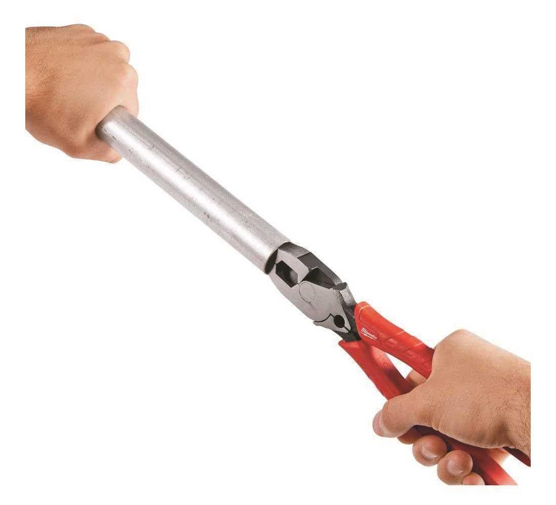 Milwaukee 48-22-6100 9 Inch Leverage Lineman Pliers w/ Crimper and Pipe Reaming Head Design