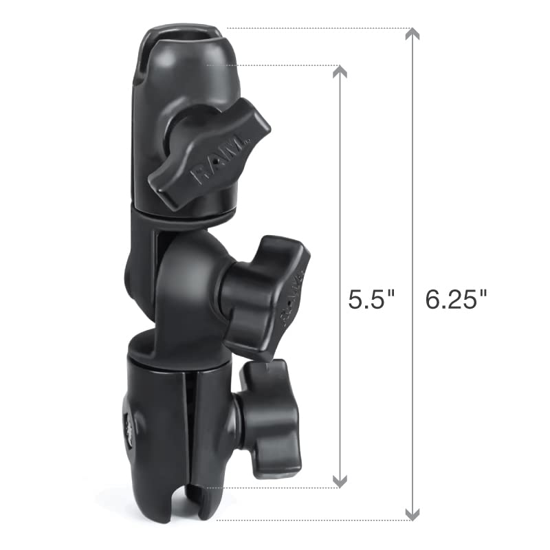 RAM Mounts Composite Double Socket Swivel & Ratchet Arm RAP-B-200-2U Compatible with RAM B Size 1" Ball Components