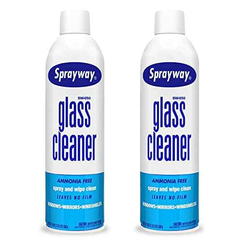 Sprayway Glass Cleaner Aerosol Spray, 19 Oz, Pack of 2