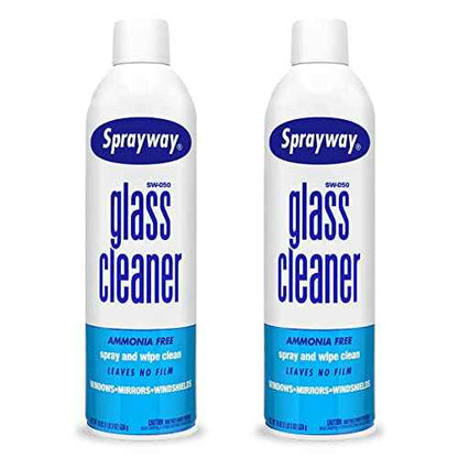 Sprayway Glass Cleaner Aerosol Spray, 19 Oz, Pack of 2