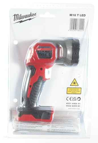 Milwaukee M18TLED-0 M18 Plastic LED Torch, Red [Energy Class A+]