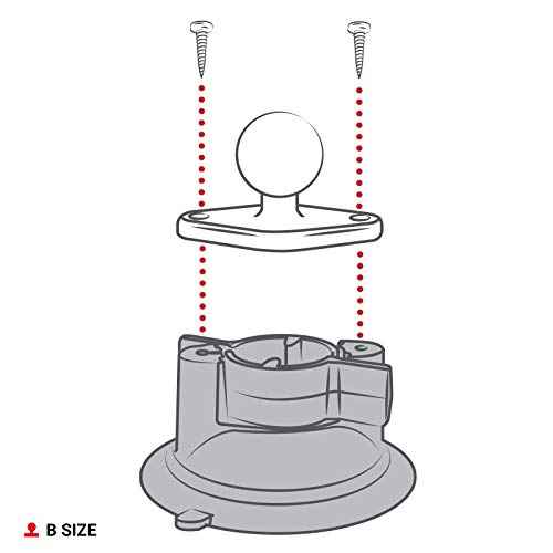 RAM MOUNTS Twist-Lock Composite Suction Cup Base with Ball RAP-B-224-1U with B Size 1" Ball
