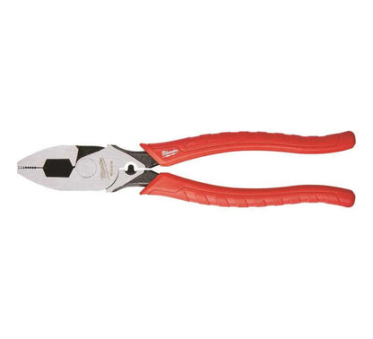 Milwaukee 48-22-6100 9 Inch Leverage Lineman Pliers w/ Crimper and Pipe Reaming Head Design