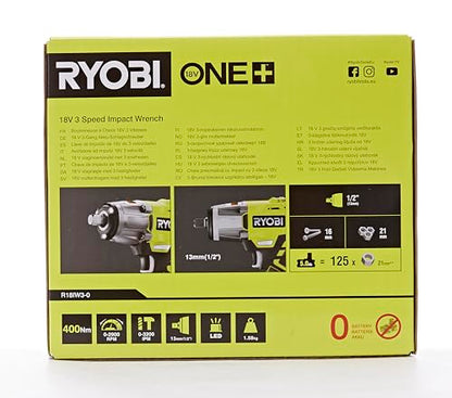 RYOBI R18IW3-0 18V ONE+ Cordless 3-Speed Impact Wrench (Body Only)