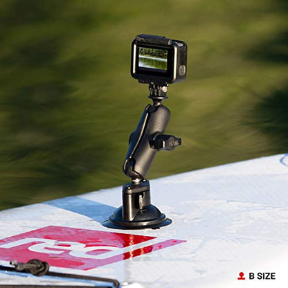 RAM MOUNTS Twist-Lock Composite Suction Cup Base with Ball RAP-B-224-1U with B Size 1" Ball