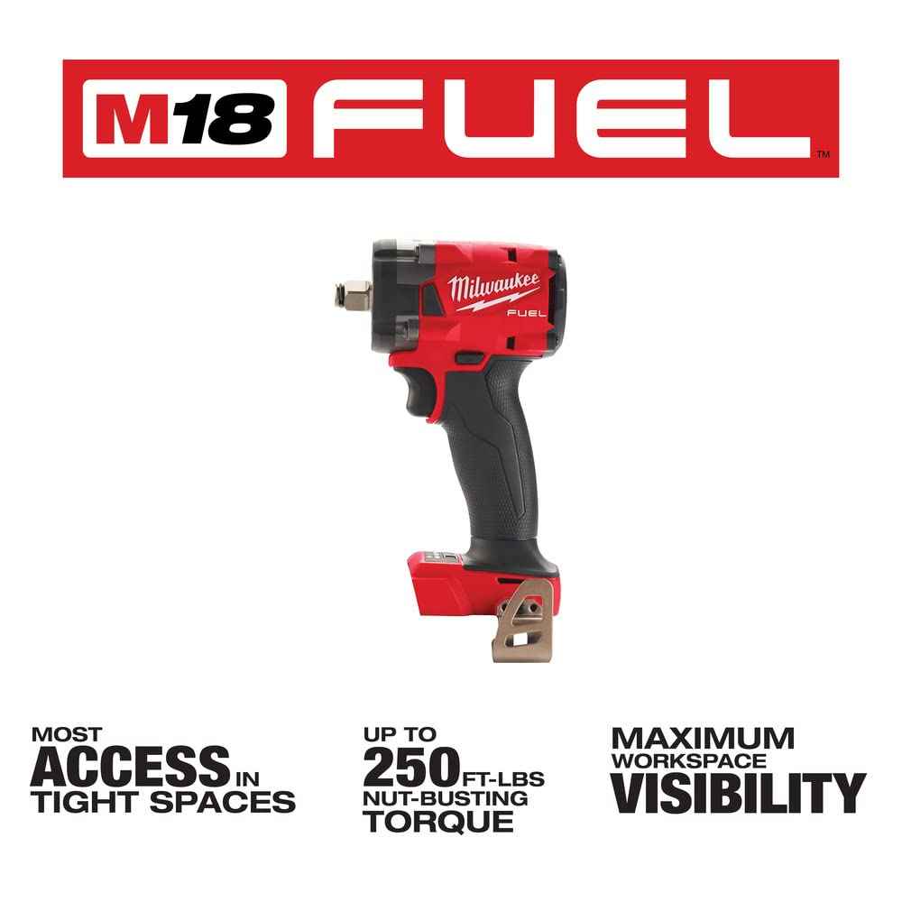Milwaukee Electric - M18 Fuel 1/2 Compact Impact Wrench W/FRIC Ring