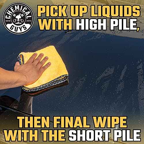 Chemical Guys MIC_506_12 Professional Grade Premium Microfiber Towels, Gold (16 Inch x 16 Inch) (Pack of 12) - Safe for Car Wash, Home Cleaning & Pet Drying Cloths