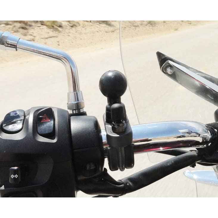 RAM MOUNTS Handlebar U-Bolt Base for Rails 0.5" to 1" in Diameter RAM-B-231U with B Size 1" Ball