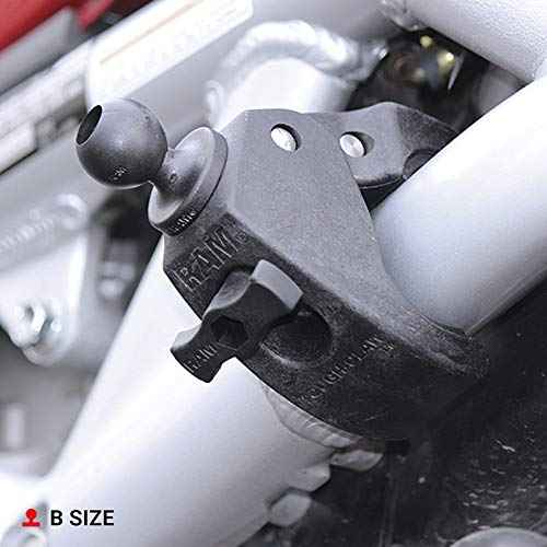 RAM Mounts RAP-B-404U Tough-Claw Medium Clamp Base with B Size 1" Ball for Rails 1" to 1.6" in Diameter