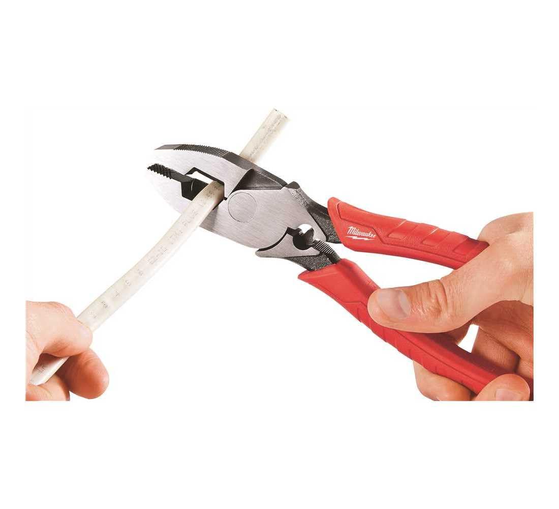 Milwaukee 48-22-6100 9 Inch Leverage Lineman Pliers w/ Crimper and Pipe Reaming Head Design