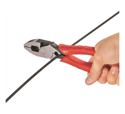 Milwaukee 48-22-6100 9 Inch Leverage Lineman Pliers w/ Crimper and Pipe Reaming Head Design