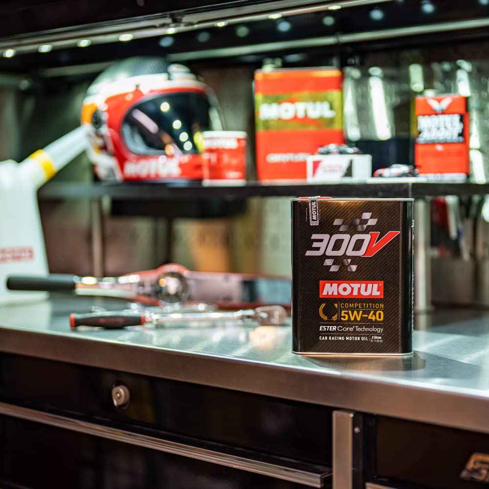 Motul 300V Competition 5W-40 Full Synthetic Motor Oil 2L | Ester Core® Technology | High-Performance Engine Oil for Tuned, Turbocharged & Daily Use | Race-Proven Protection & Long-Lasting Reliability