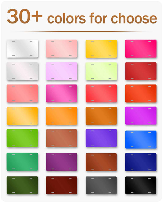 KYJDZSW Front License Plate Personalized, Personalized License Plate for Front of Car with Image Text, Customized Front License Plate Designs, Auto Car Tags, Vanity Plate (6 x 12 Inch), black